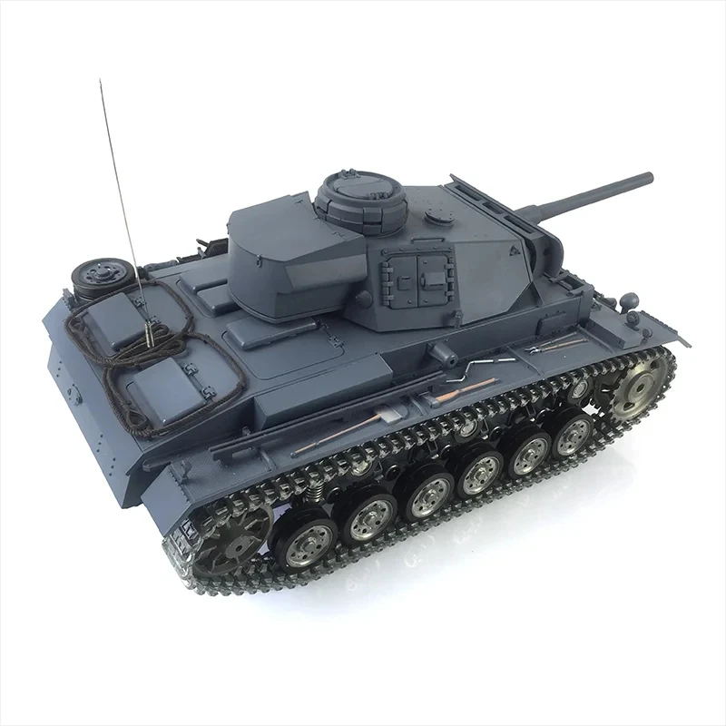 Henglong 7.0 플라스틱 독일 Panzer III L RC 탱크 모델, IR 전투 TH17339-SMT7 3848 전투, 2.4G, 1/16 체중계