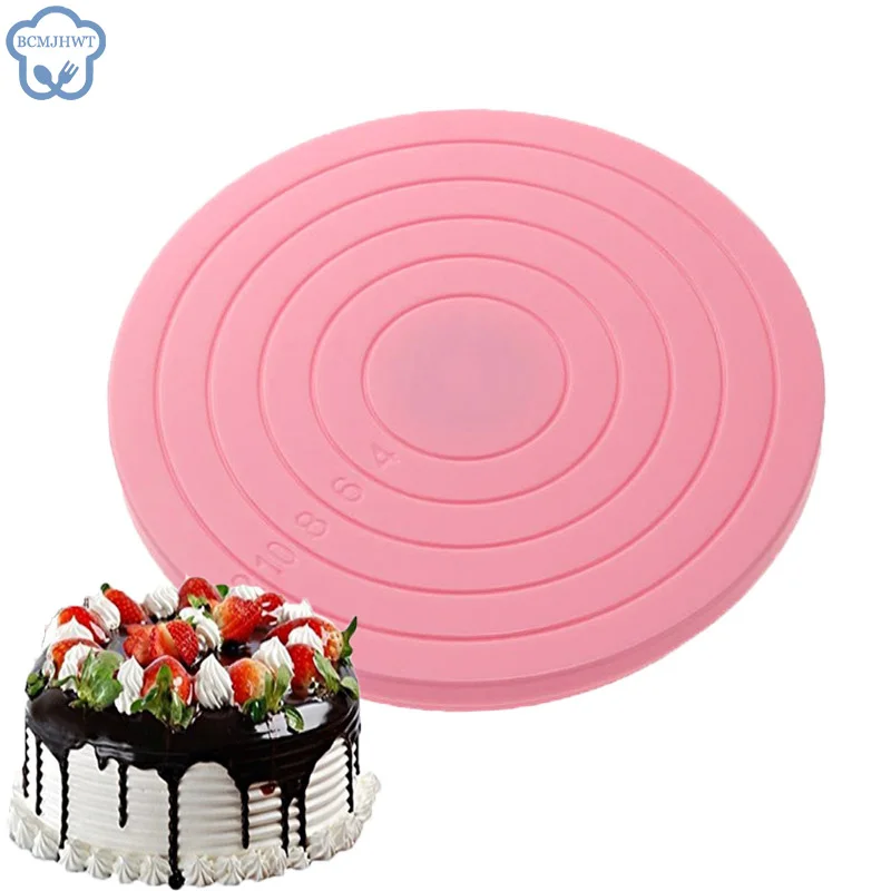 1PCS Cake Turntable Rotating Anti-skid Round Cake Stand Decorating Tools Rotary Table Kitchen DIY Pan Baking Tools