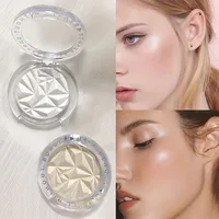 Monochrome Pearlescent Highlighter Powder Palette Diamond Glitter Brighten Face Contour Long Lasting Shimmer High Gloss Powder 2
