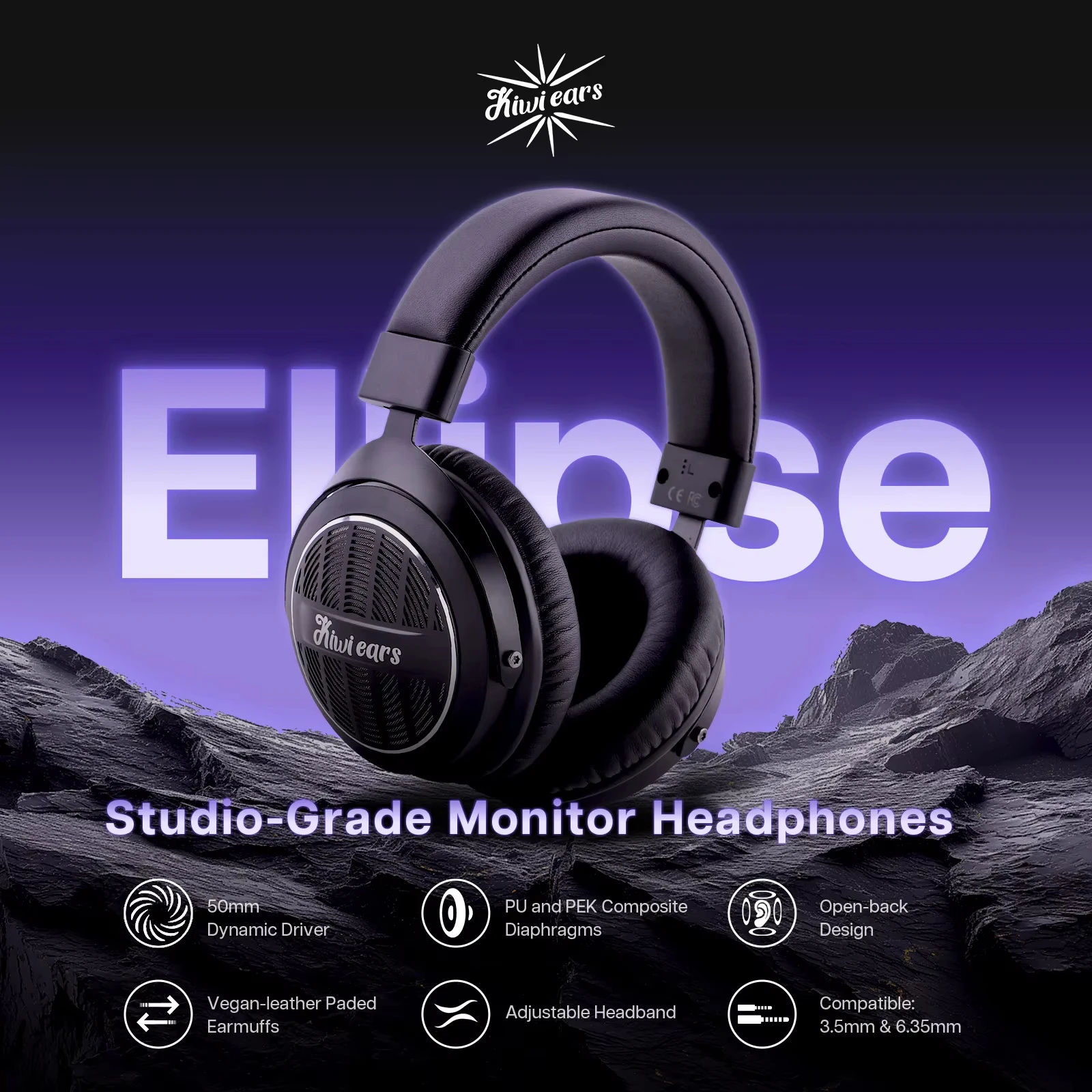 Kiwi Ears Ellipse Studio-Grade Dynamic Driver Headphones with Comfortable Design and Detachable Cable Design 4