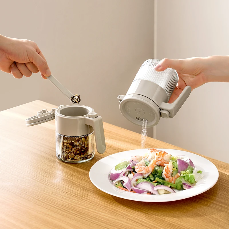 Nieuwe Collectie Dual-Purpose Zout Kruiden Shaker Fles Keuken Huishoudelijke Kruiderij Container Glas Chili Kruidengerei_voghion.com