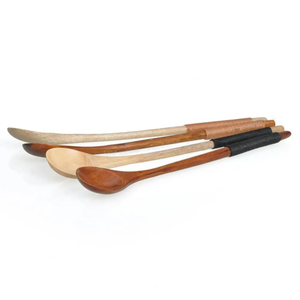 Wooden Spoon Bamboo Soup Teaspoon Scoop for Kitchen