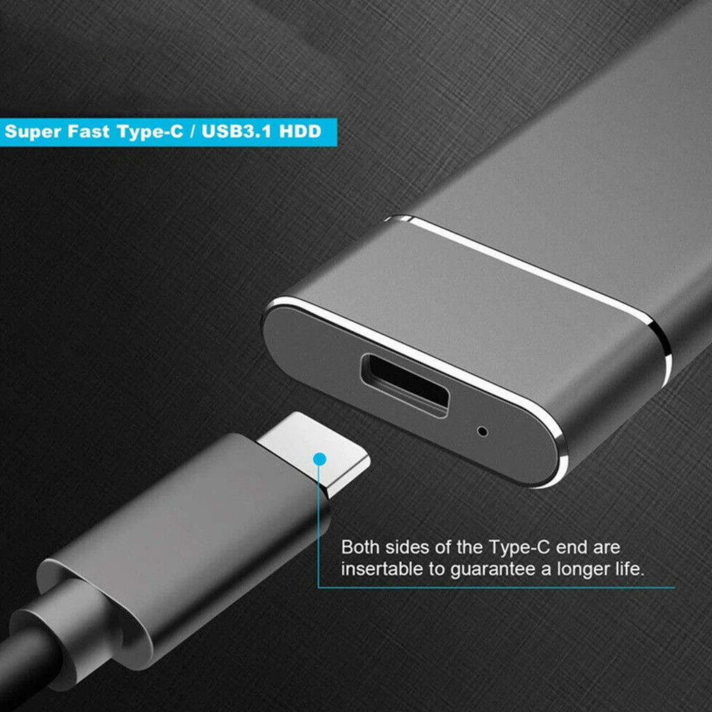 Mini Portable External  Mobile Solid State Drive 500GB ssd1TB ssd2TB 4TB  Hard Disk for PC Laptop Computer type-c and usb3.1