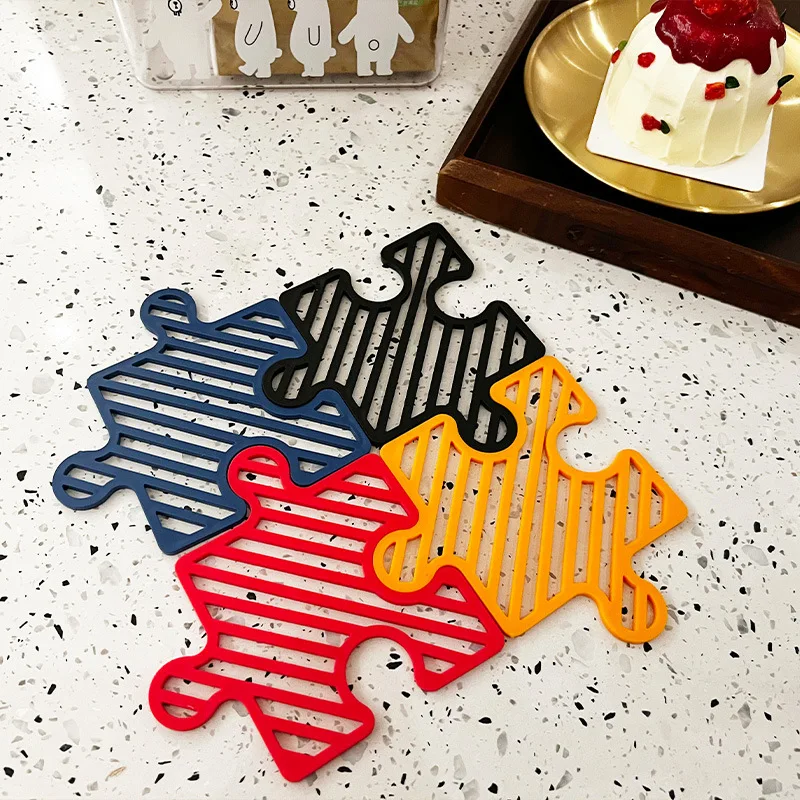 Puzzle Thermal Insulation Mat Ideas Can Be Spliced Placemat Thermal Insulation Mats Household Pot Holders Bowl Mats Table