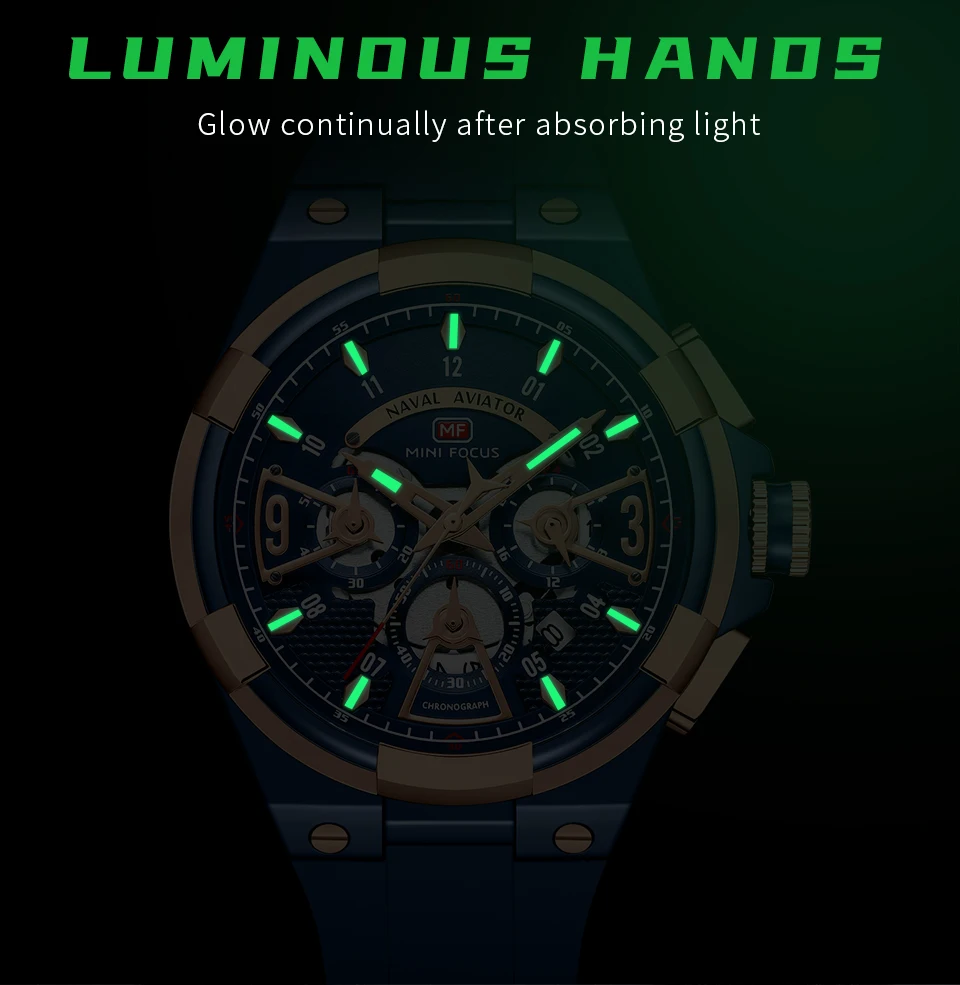 MINI FOCUS Quarzuhr für Herren, wasserdicht_voghion.com