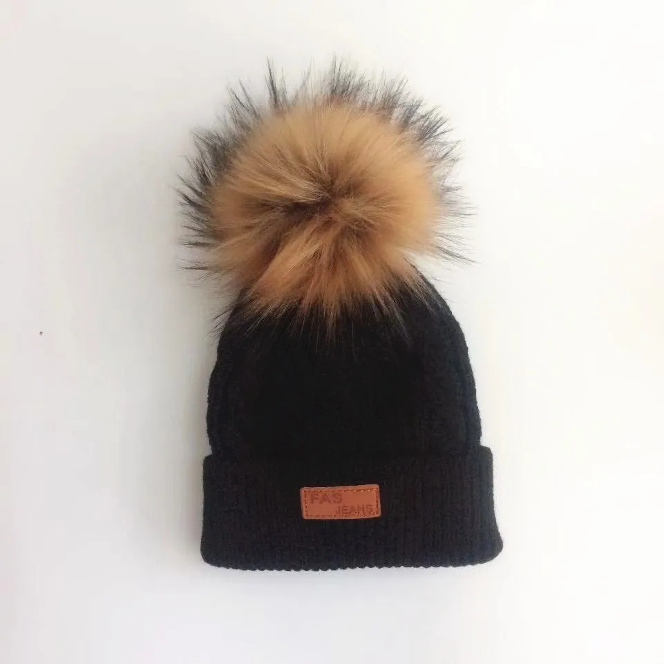 Fashion Baby Hat Knitted Winter Pom Pom Children Hat For Boys Girs Beanies Baby Cute Cotton Cap Warm