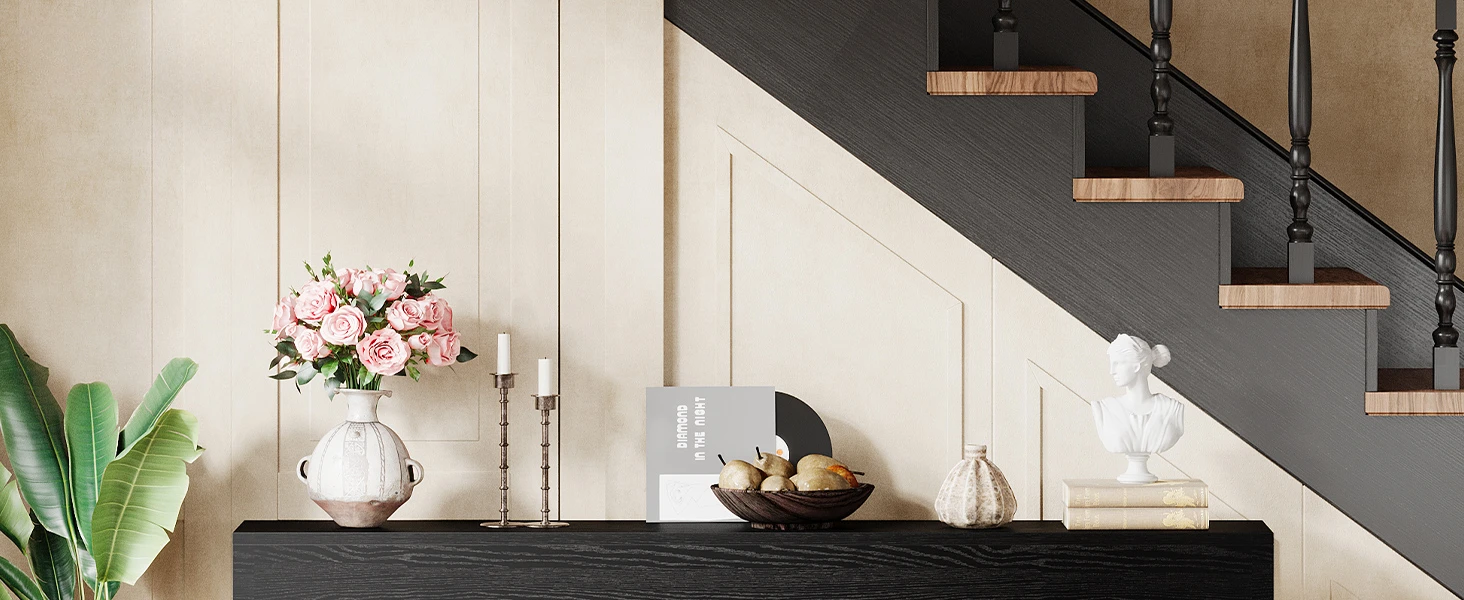 rustic modern console table