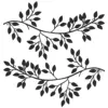 2Pcs Metal Tree Leaf Wall Décor Vine Olive Branch Leaf Wall Art Artistic Wall Hanging Sign Decorative Wall Sculpture Sturdy Home 2