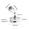 2pcs/Pack Silver 3W DC12V 24V LED Reading Light RV Dimmable Reading Lamp with USB Charger for Boat Camper Van Travel Trailer 2