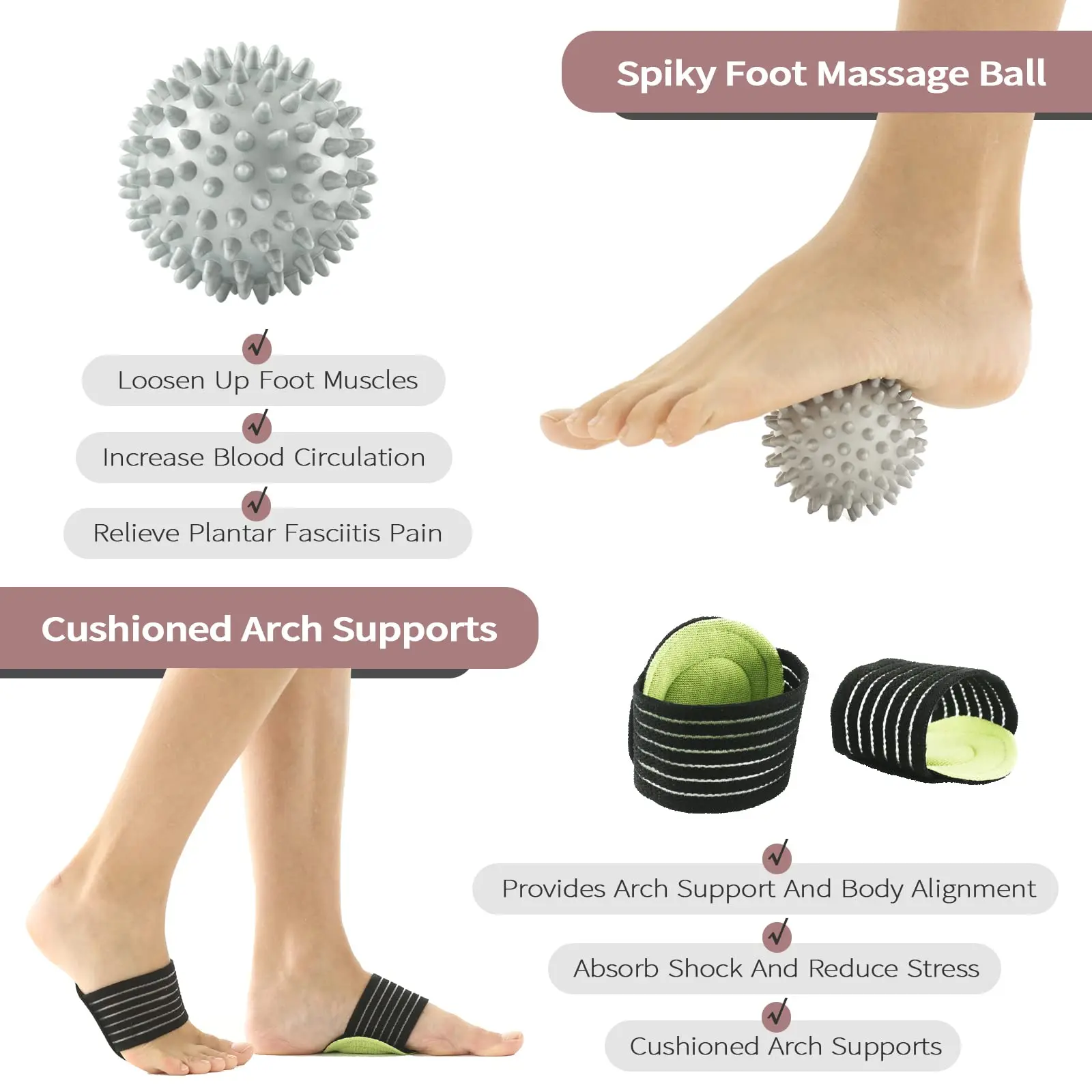 Adjustable Plantar Fasciitis Relief Night Splint for Relief Brace for Plantar Fasciitis Achilles Tendonitis and Foot Drop