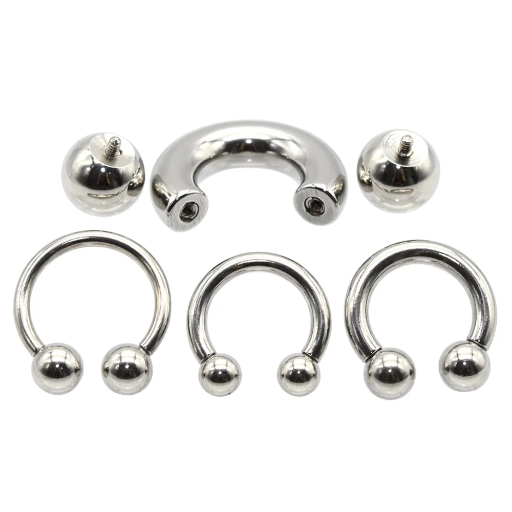 Juego De 6 Dilatadores De Oreja Unisex De Acero Inoxidable - Piercings 2 En 1 Con Rosca Intercambiable (3-10 Mm)