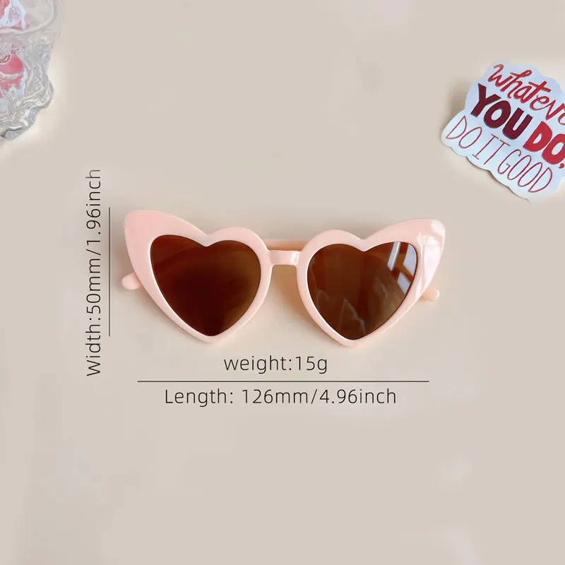 Children Solid Colors Special Heart Sunglasses UV400 for Boys and Girls Outdoor