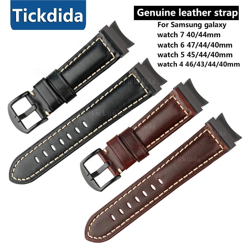 Premium Genuine Leather Quick Release Watch Strap - Elegant Accessory