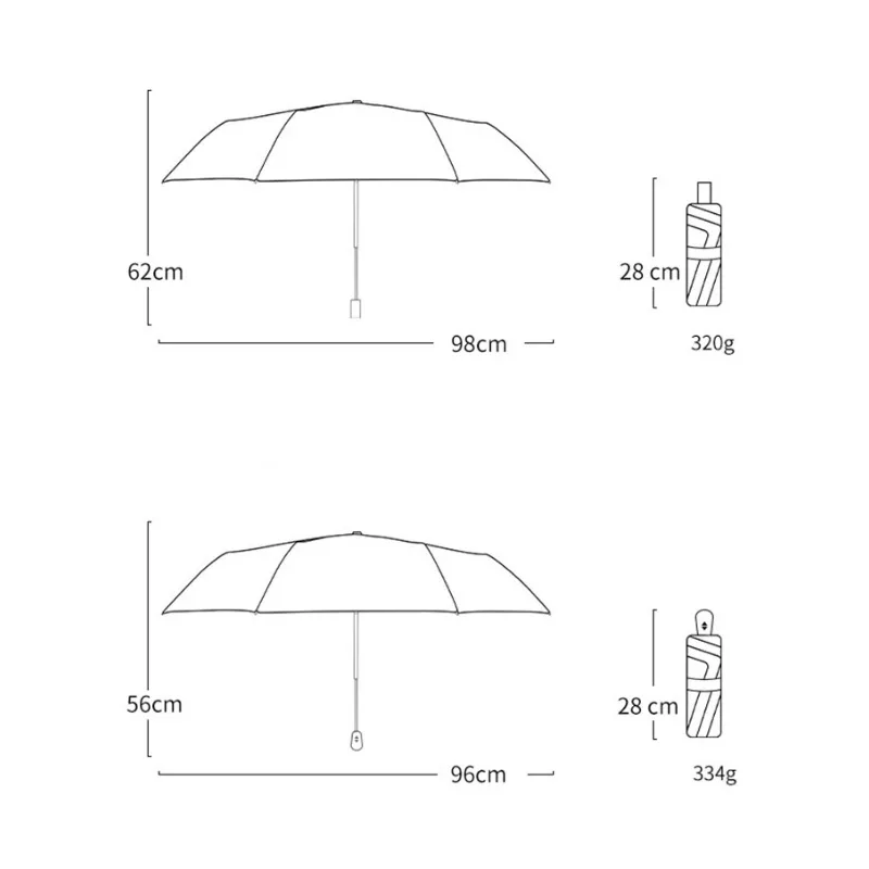 American Retro Umbrella Folding Umbrella High-end Female Rain Cartoon Thickened Vinyl Cute Student Fully Automatic