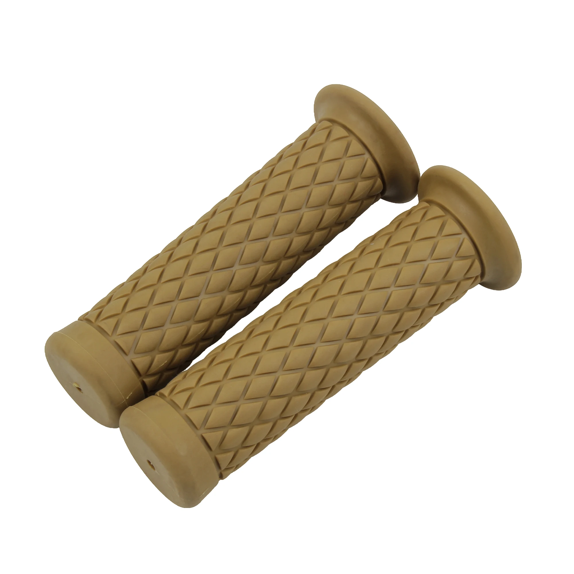 Non-Slip Rubber Handlebar Grips for Motorcycles - Universal Fit, Retro Design