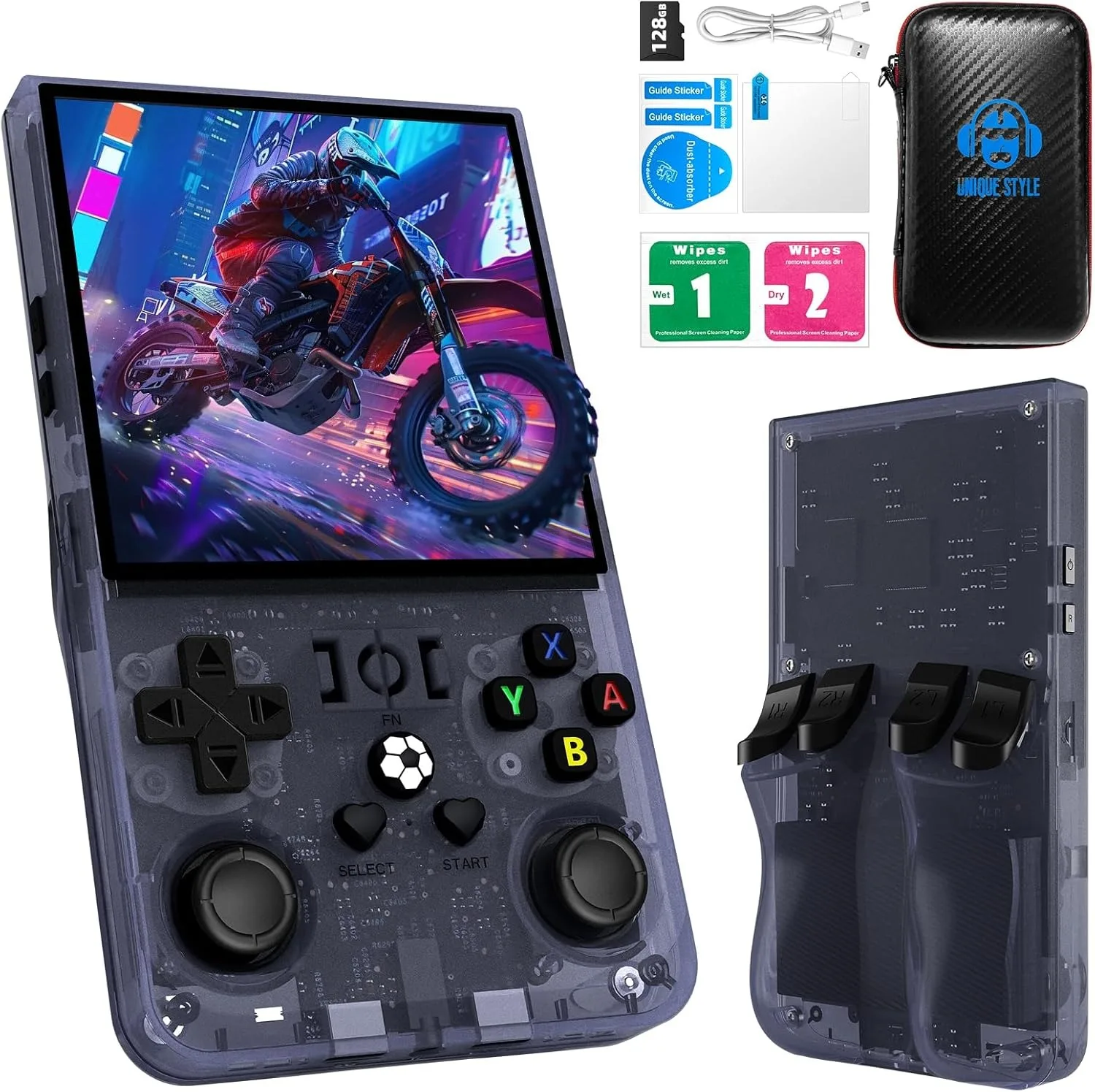 【在庫処分】4.0インチ (128G) R36 MAX 5色展開！ レトロハンド NEW R36 MAX Retro Handheld Game 4.0Inch IPS Screen Console