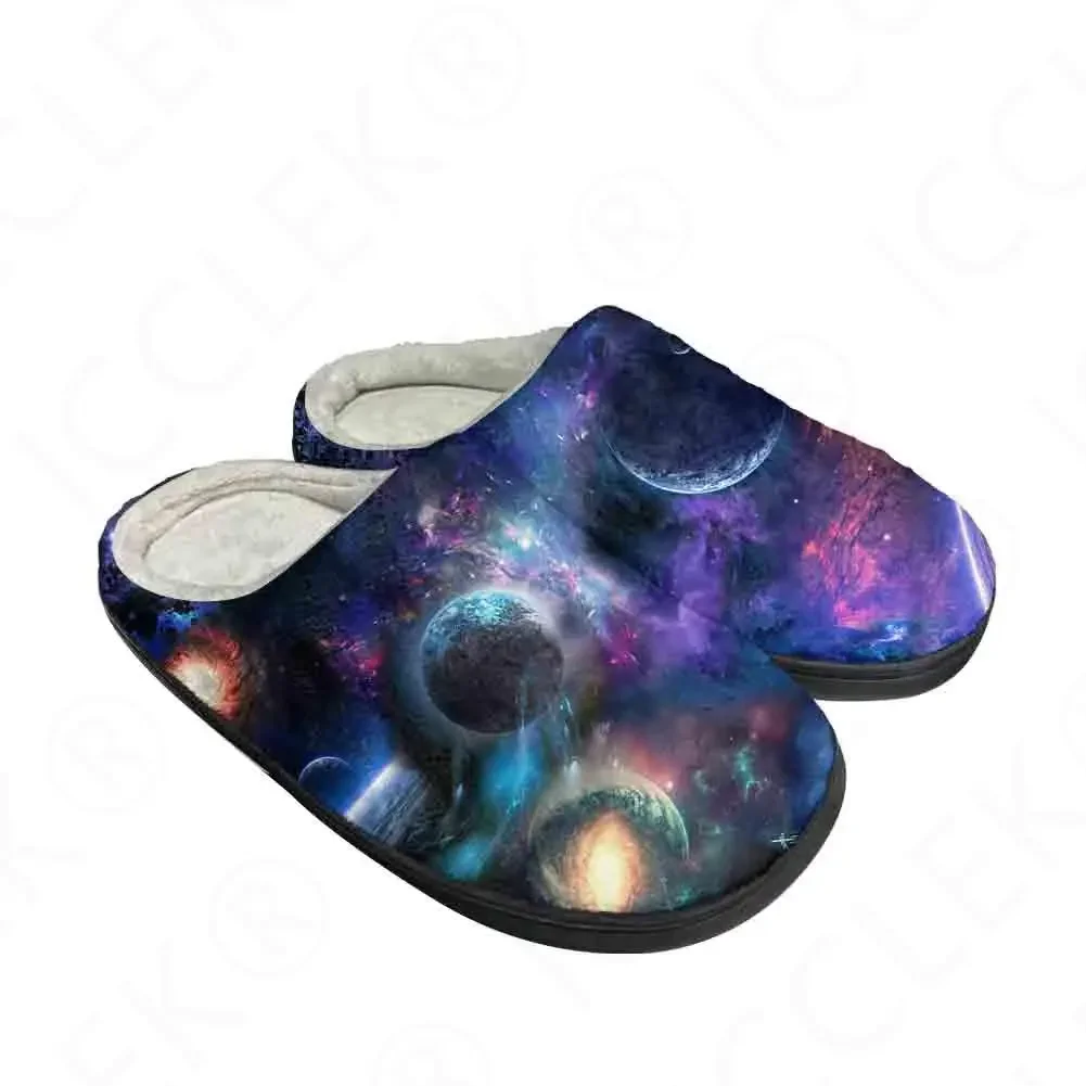 Galaxy Space Home Cotton Custom Slippers High Quality Mens Womens Teenager Plush Fashion Casual Keep Warm Shoes Thermal Slipper