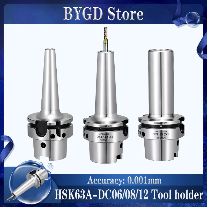 BYGD HSK63 HSK HSK63A DC SDC SDC6 SDC8 Hochgeschwindigkeits-Werkzeughalter Spannzange DC DC4 DC6 DC8 DC12 Spannzangenhalter Werkzeughalterung Werkzeug