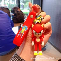 Sonics Keychains Key Rings Cartoon Anime PVC Bag Pendant Accessories New Cute Kawaii Children Toys Kids Birthday Fashion Gifts 2