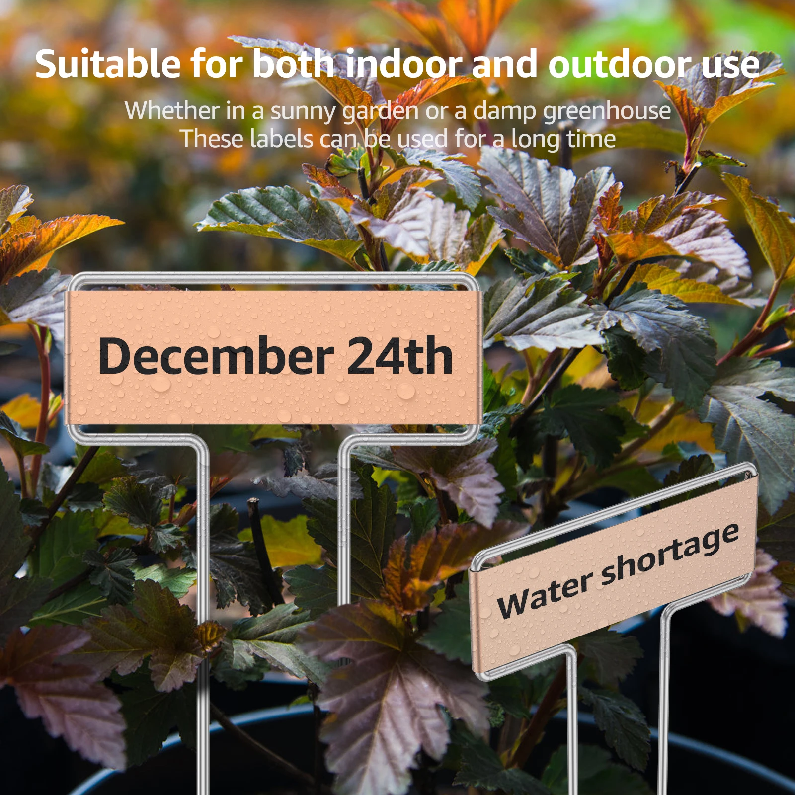 25Pcs Metal Plant Label Stakes T Type Waterproof Nursery Garden Labels 10inch Copper Plant Tags Gardening Flowers Herbs Marker