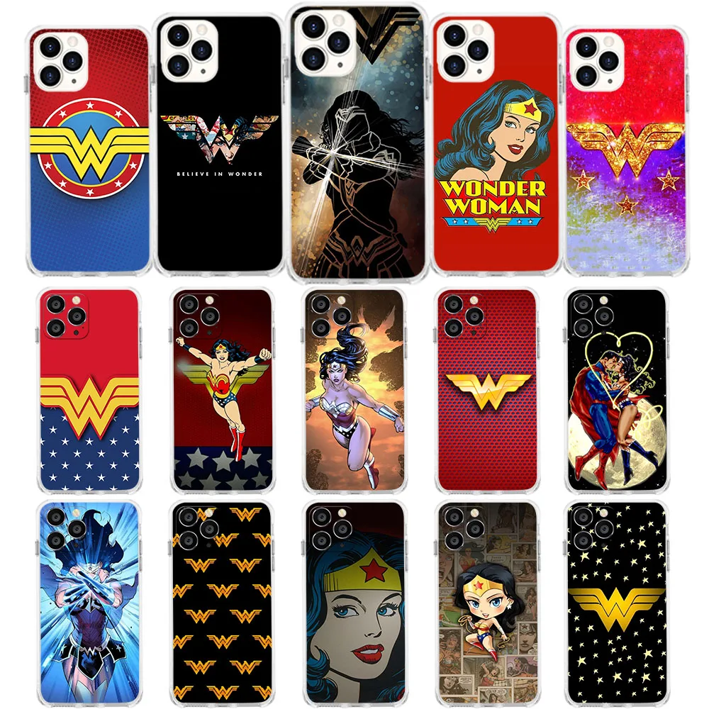 Id-83 Wonder Woman Custodia Morbida Per Lg K52 K65 K42 K118 K11 Plus K10 K22 K40 K12 X4 K40S K41S K50S K51S K61 K92
