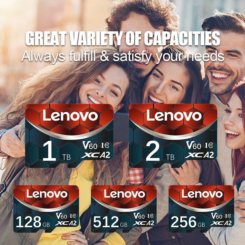 Lenovo Memory Card 2TB 128GB Class 10 V30 TF Card 1TB Mini SD 512GB High Speed Micro TF SD 256GB For Nintendo Switch
