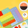 Montessori Magnetic Fraction Learning Math Toy Montessori Arithmetic Teaching Aids Wooden Book Educational Toys For Children 6