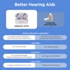 JINGHAO One Pair Rechargerable Hearing Aids Digital In Ear Small Sound Voice Amplifier Enhancer with Charger Case 2