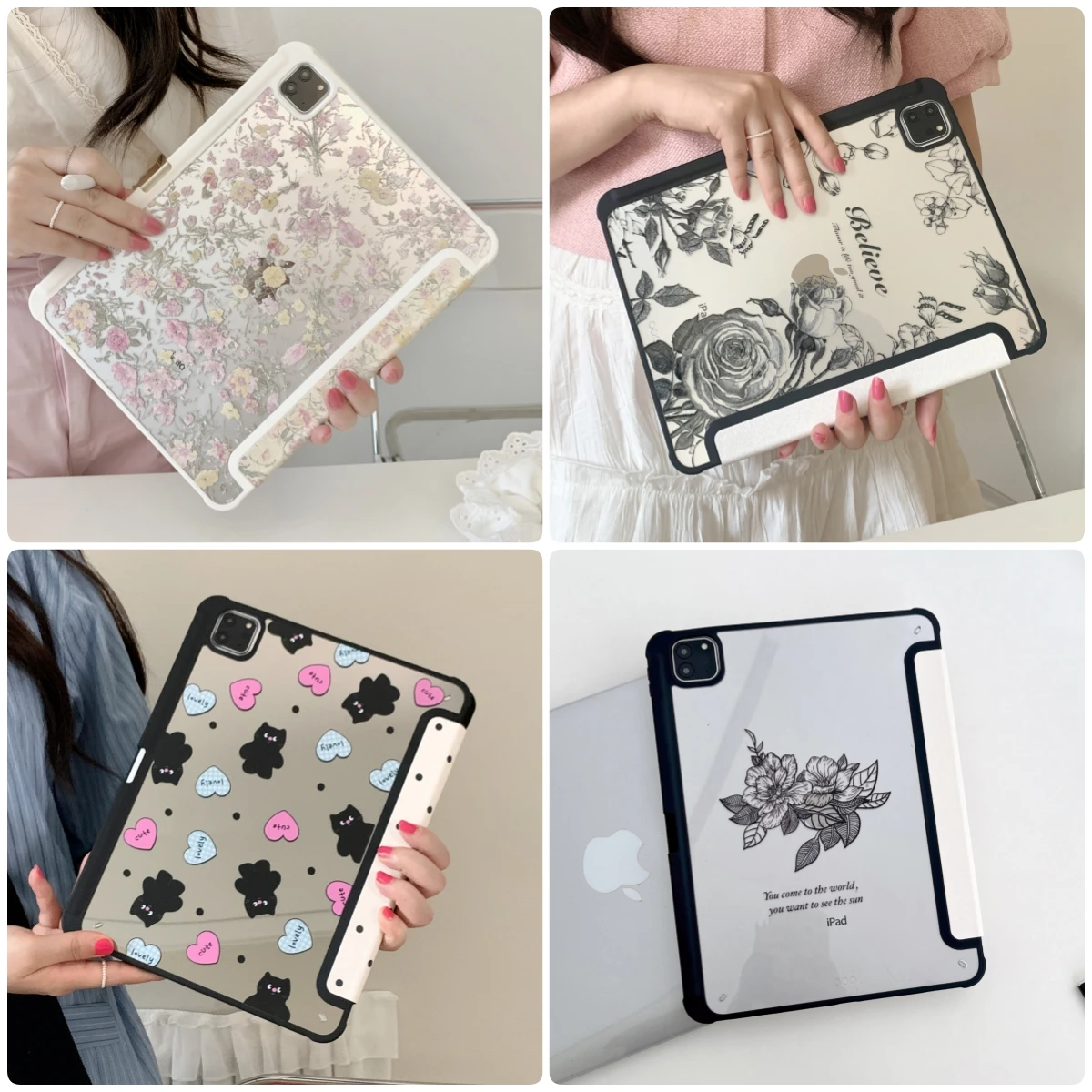 Tablet Case para Ipad Ipad Pro 11 12.9 13 m2 m4 9.7 10.2 5ª 6ª 7ª 8ª 9ª 10ª Geração Air 2023 2023 2024 Novo