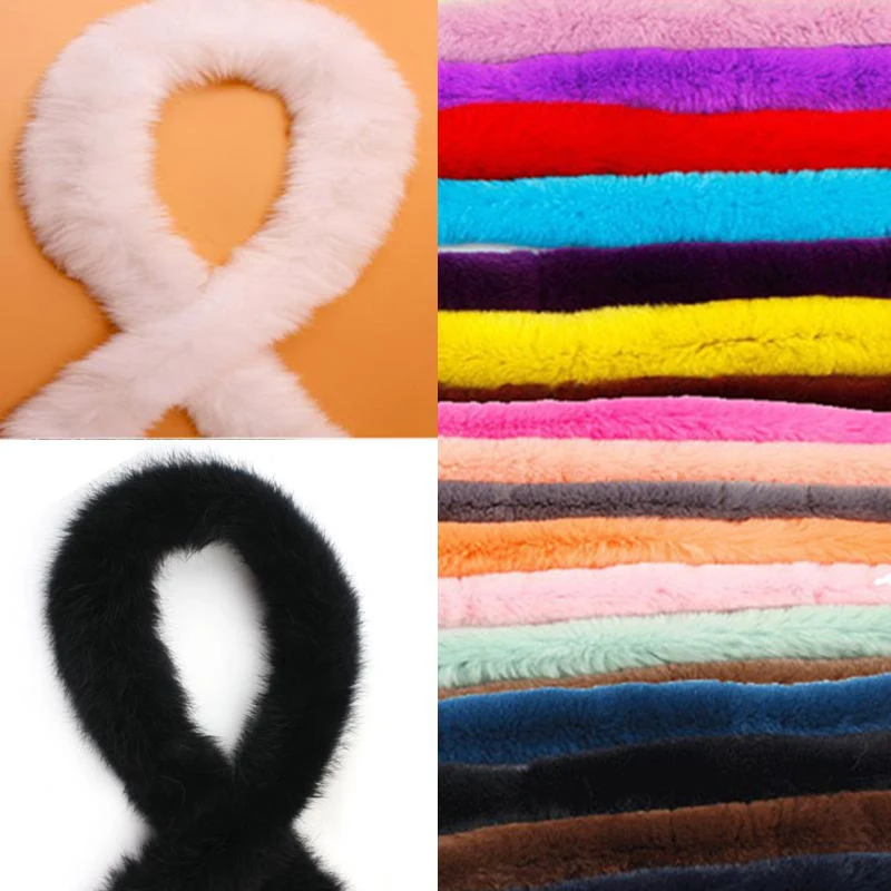 Plush Strips 5m Diy Sewing Clothing for Shoes Hat Coat Edge Bar Artificial Rabbit Fur Ribbon Trimmings Fluffy Strips Accessories plush ribbon trimmings