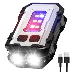 Rechargeable Mini LED Keychain Flashlight - 800LM, USB - C, 8 Modes, Magnetic for Various Outdoor Activities (White)