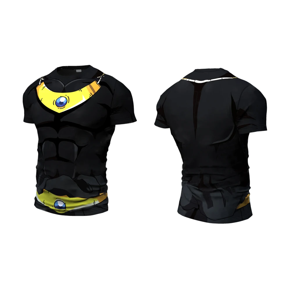 

3D printed compression short sleeve tights men's fitness running T-shirt Breathable long sleeve sports fitness clothing