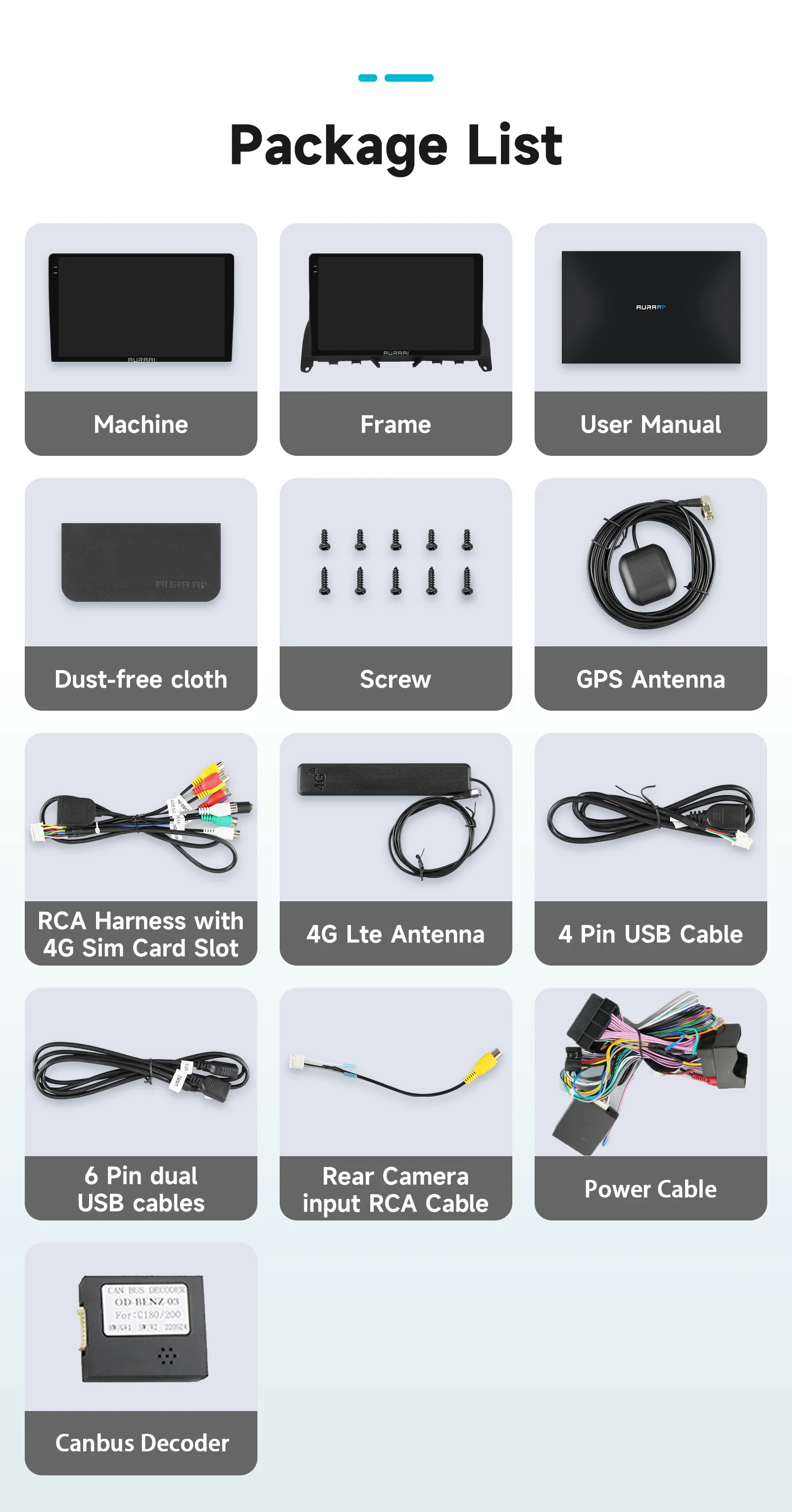 Hizpo 2K Bildschirm Carplay für Mercedes Benz C-Klasse W204 S204 2007-2010 Auto Infotainment 3D HD 4G Multimedia-Player Stereo – Detail 37