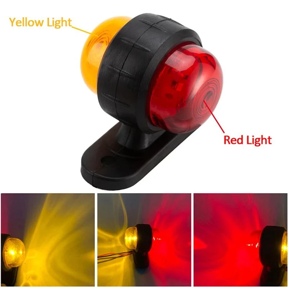 LED Marker Lights 2PCS Truck Side Marker Lights 12V 24V Red Amber Signal Indicator
