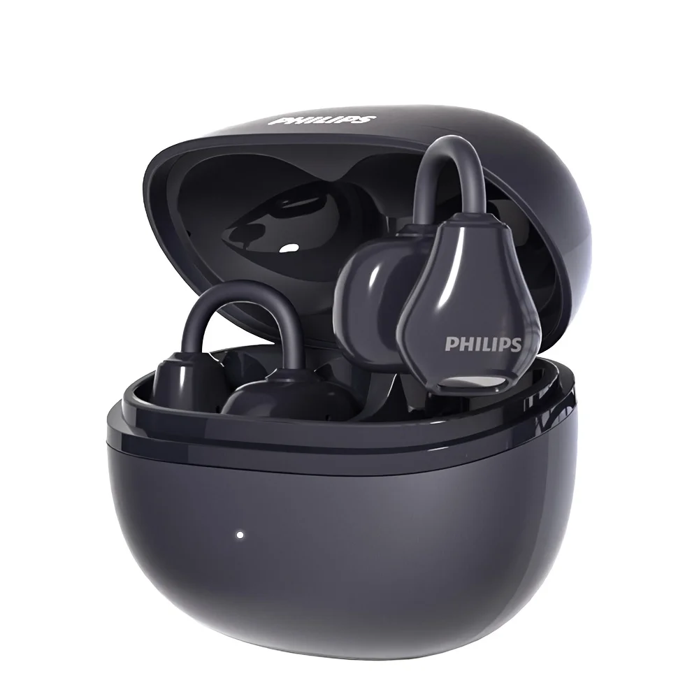 New PHILIPS 2025 Clip-On Wireless Earbuds with Long Battery Life, Universal Phon