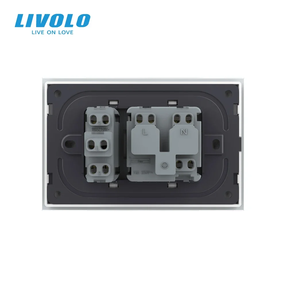 Glass Panel Power Socket with Switch for Home