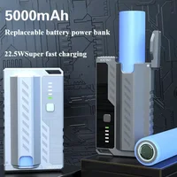 22W 5000mAh Fast Charging Tactical Replaceable Battery Power Bank Portable Charger External Battery For iPhone Xiaomi Samsung 1