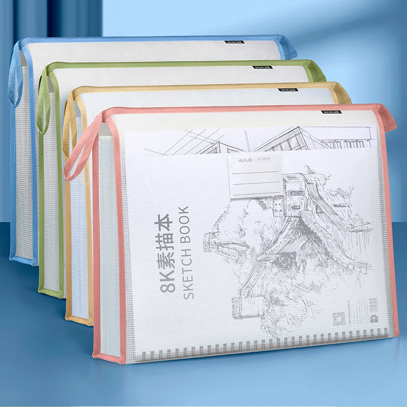 투명 메쉬 지퍼 파우치 가방, 문서 포켓 폴더, 학생 휴대 책 보관 파일 가방, 작업 서류 정리 제품