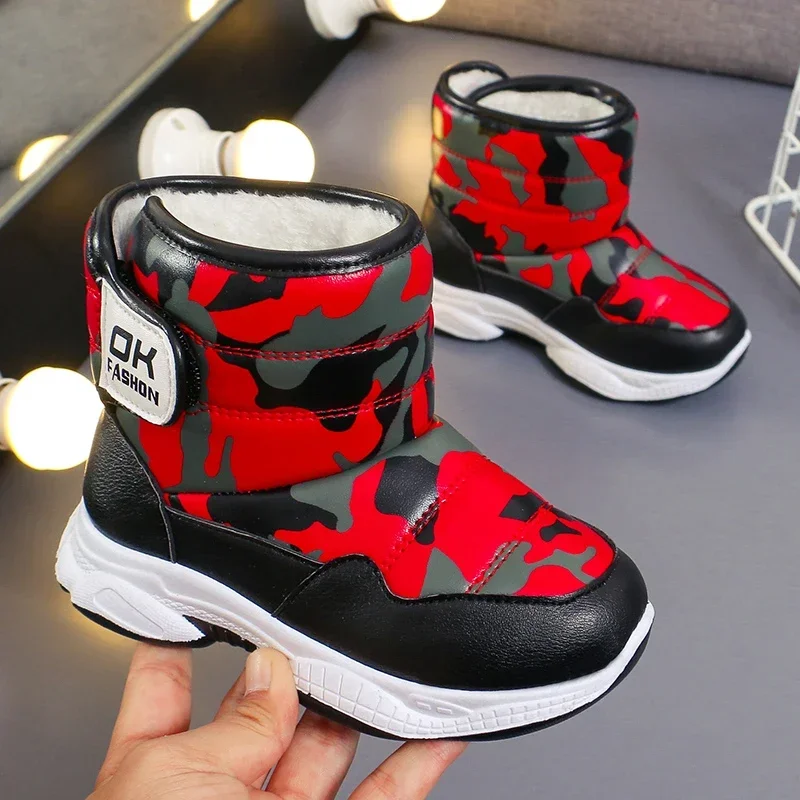 Children Snow Boots For Girls Boys Winter Korean Style Versatile Soft Bottom Anti-slippery Casual Warm Shoes Casual Shoes Children Boots