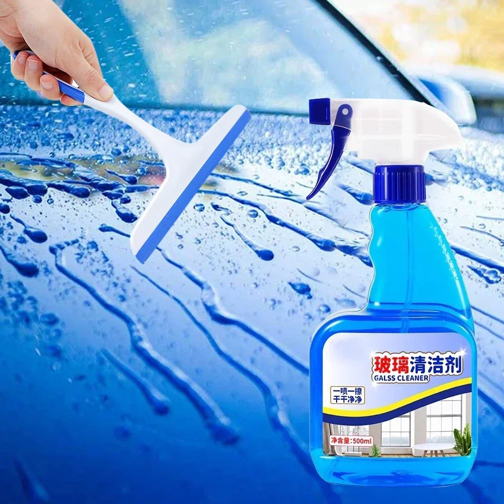 Car Glass Oil Film Remover Windshield Cleaner Dirt Removal Spray for Window Bathroom with Scraper Cleaning Tool for vw Polo Beet