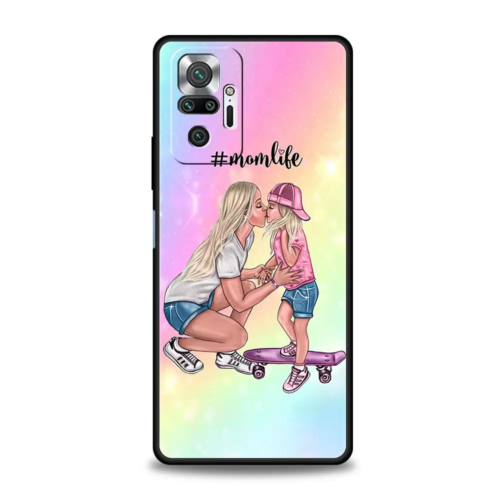 Super Mom Baby-Themed Black Phone Case