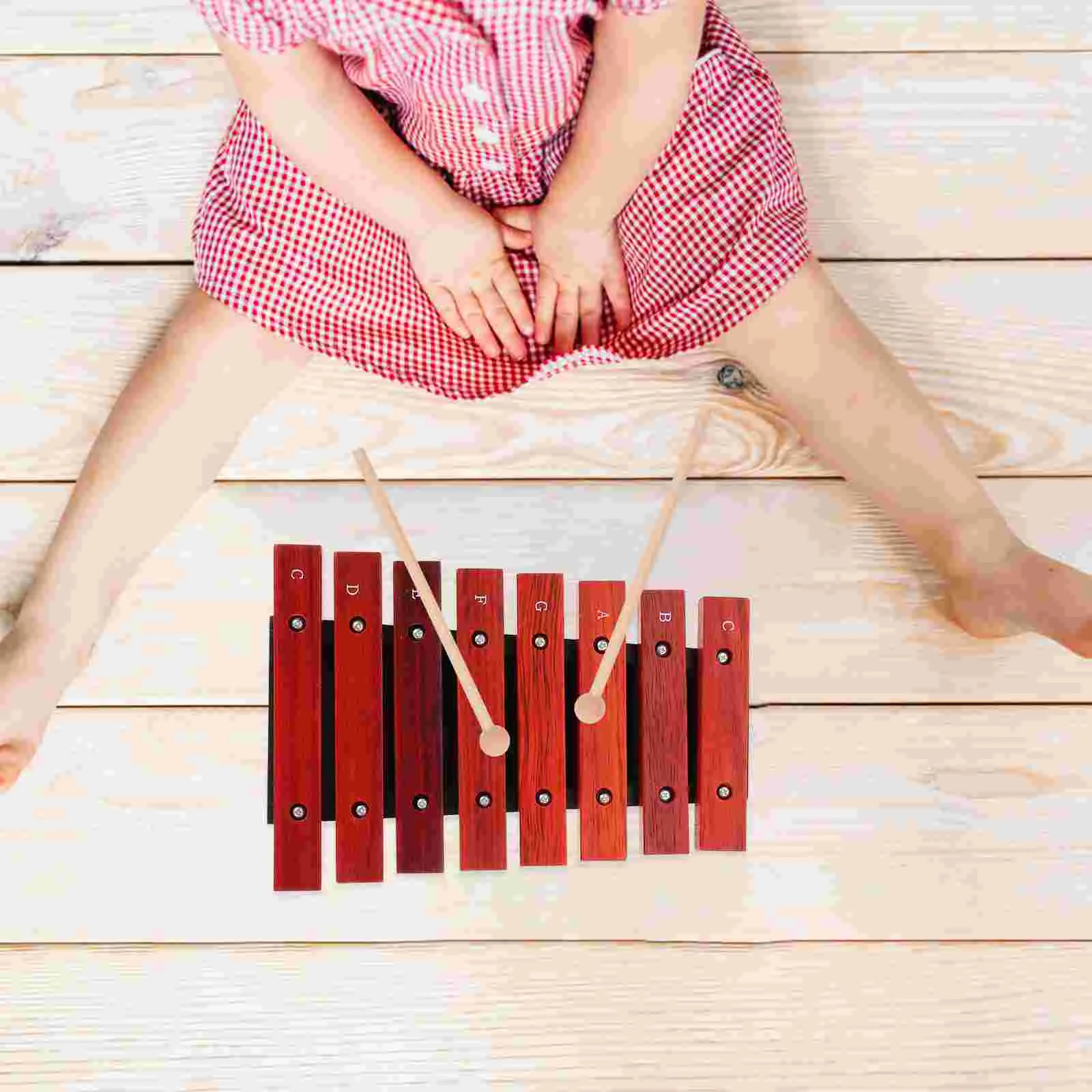 Eight Note Wooden Xylophone Kids Musical Instruments Toddler Percussion Toy Hand Knocking Piano Xylophone Musical Instruments