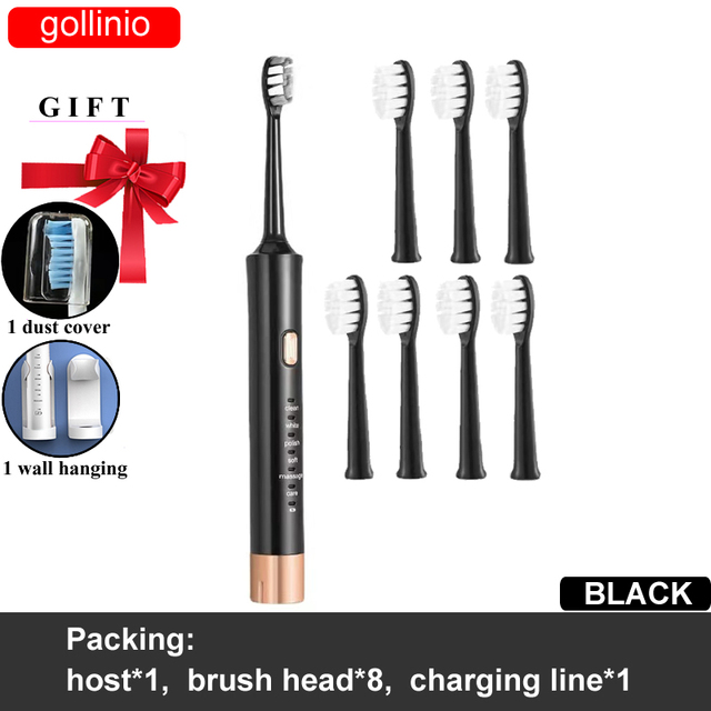 Electric Toothbrush Usb fast charging GL62A Adult  electr teeth brush Rechargeable prodent  Replacement Head case