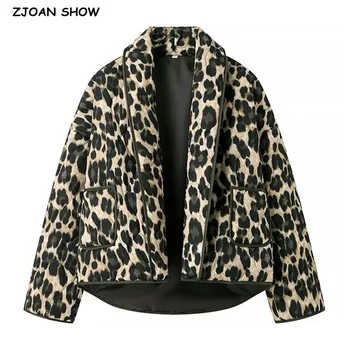 레트로 다크 브라운 블랙 레오파드 무늬 라펠 퀼트 코트, 에스닉 여성 퀼트, 전체 소매, 따뜻한 루즈 재킷, 오버사이즈 아우터, 2024