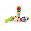 Cute Mini Animal Pirate Shape Wooden Whistle Music Toy Jewelry Pendant Early Education Teaching Aids Children's Holiday Gift 4