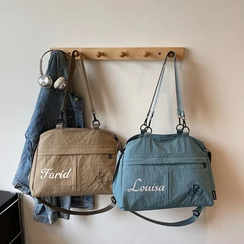 Personalized Multifunctional One Shoulder Mommy Bag Portable Baby Lightweight Diaper Stroller Bag Baby Bottle Insulated Pocket