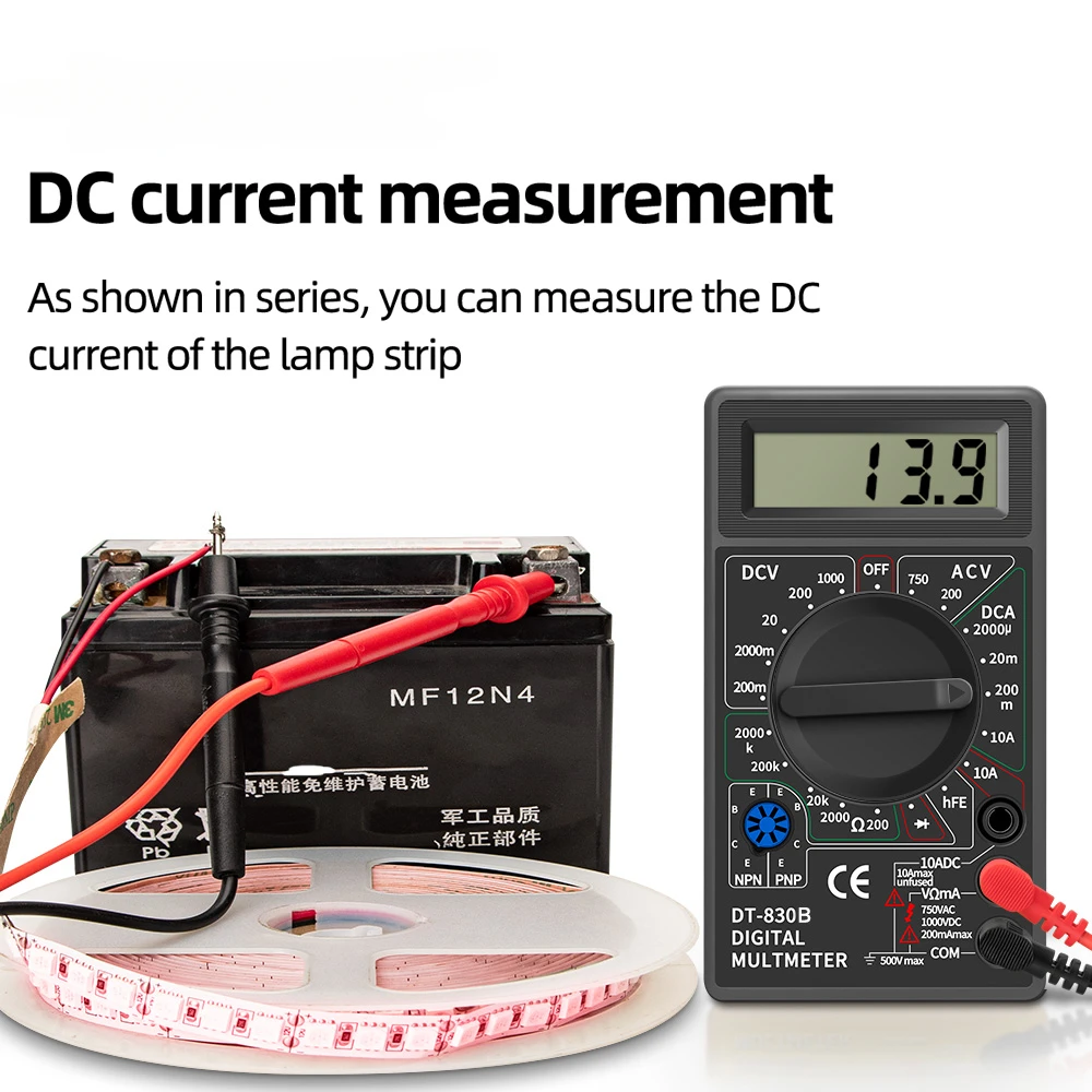 LCD Auto Range Digital Voltmeter Multimeter Ohmmeter Volt Tester Electrical Instrument Analysis Instrument 4