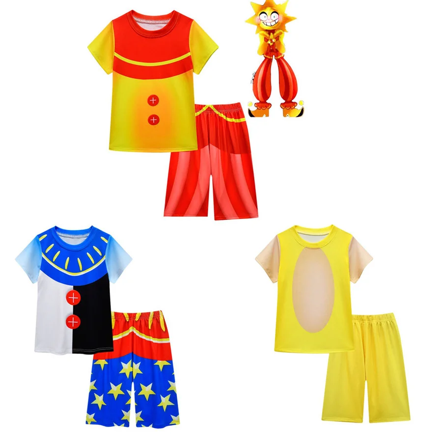 Fnaf Sundrop Moondrop Cosplay Fnaf Security Breaker Sunrise Boys Abbigliamento Casual Manica Corta Bambini Sleepwear Pigiama Set