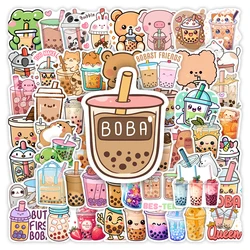 Adorable Waterproof Boba Tea Stickers for Creative Decoration and Personalization (60pcs)