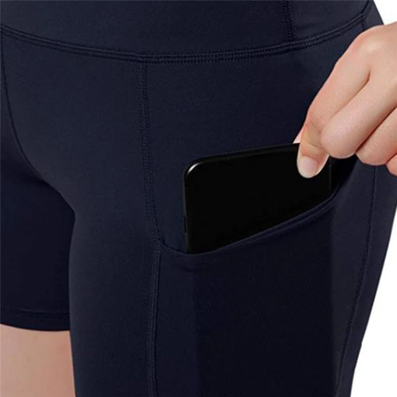 plus size womens clothing Women Gym Shorts High Waist Lifting Push Up Tight Cycling Sports Leggings + Phone Pocket Jogging Running Fitness Short Pant denim shorts